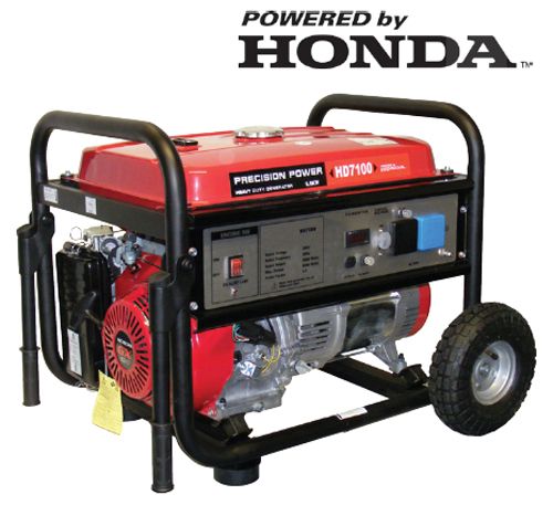 precision power honda powered generator 6500w