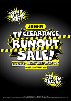 TV Clearance Runout Sale!