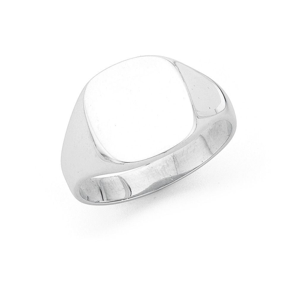 Sterling Silver Gents Plain Signet Ring
