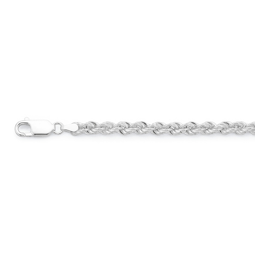 Sterling Silver 19cm Rope Bracelet