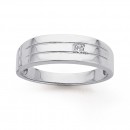 Sterling-Silver-Gents-Cubic-Zirconia-Ring-Size-V Sale