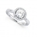 Sterling-Silver-Cubic-Zirconia-Halo-Ring Sale