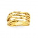 9ct-7-Bands-Crossover-Ring Sale