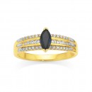 9ct-Sapphire-Diamond-Ring Sale