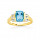 9ct-Blue-London-Topaz-Diamond-Heart-Ring Sale