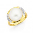 9ct-Mabe-Pearl-Diamond-Ring Sale