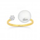 9ct-White-Gold-Freshwater-Pearl-Diamond-Ring Sale