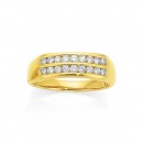 9ct-Diamond-2-Row-Ring-Total-Diamond-Weight-50ct Sale