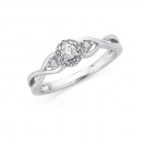 9ct-White-Gold-Diamond-Cluster-Ring-Total-Diamond-Weight25ct Sale