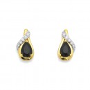 9ct-Sapphire-Diamond-Earrings Sale