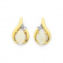 9ct-Opal-Diamond-Stud-Earrings Sale