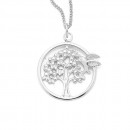 Sterling-Silver-Tree-With-Hummingbird-Round-Pendant Sale
