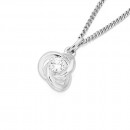 Sterling-Silver-Cubic-Zirconia-Trinity-Knot-Pendant Sale