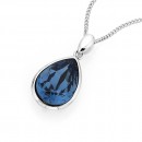 Sterling-Silver-Blue-Crystal-Pear-Pendant Sale