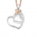 9ct-White-Gold-Heart-Diamond-Set-Pendant Sale