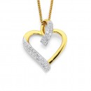 9ct-Diamond-Set-Heart-Pendant Sale