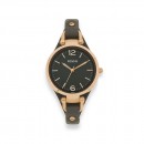 Fossil-Ladies-Rose-Gold-Tone-Leather-Strap-Watch Sale