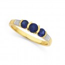 9ct-Created-Sapphire-Diamond-Ring Sale