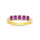 9ct-Synthetic-Ruby-Diamond-Ring Sale