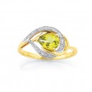 9ct-Peridot-Diamond-Ring Sale