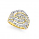 9ct-Diamond-Swirl-Ring-Total-Diamond-Weight50ct Sale