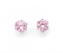 Sterling-Silver-Pink-Cubic-Zirconia-Studs Sale