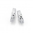Diamond-Cut-Huggie-Earrings-in-9ct-White-Gold Sale