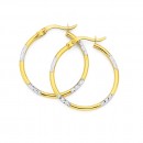 9ct-Two-Tone-Hoops-24mm Sale