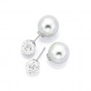 Sterling-Silver-Pearl-Crystal-Duo-Studs Sale