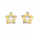 9ct-Diamond-Set-Open-Star-Earrings Sale