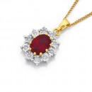 9ct-Synthetic-Ruby-Pendant Sale