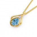 9ct-Blue-Topaz-and-Diamond-Pendant Sale