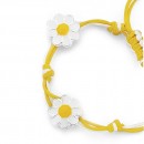 Sterling-Silver-White-Yellow-Daisy-Bracelet Sale