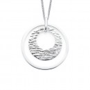 Sterling-Silver-Hammered-Circle-In-Circle-Pendant Sale