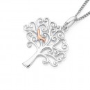 Sterling-Silver-Rose-Gold-Plated-Tree-of-Life-Pendant Sale