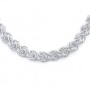 Sterling-Silver-20cm-Rose-Link-Bracelet Sale