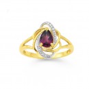 9ct-Rhodolite-Garnet-Diamond-Ring Sale