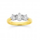 9ct-3-Stone-Mirror-Enhanced-Diamond-Ring-Total-Diamond-Weight25ct Sale