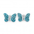 Sterling-Silver-Blue-Crystal-Butterfly-Earrings Sale
