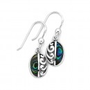 Paua-Earrings-with-Sterling-Silver-Design Sale