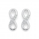 Cubic-Zirconia-Infinity-Studs-in-Sterling-Silver Sale