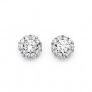 Cubic-Zirconia-Cluster-Studs-in-Sterling-Silver Sale
