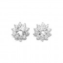 Sterling-Silver-Cubic-Zirconia-Cluster-Studs Sale