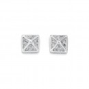 Sterling-Silver-Cubic-Zirconia-Pyramid-Studs Sale