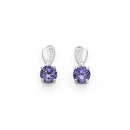 Lavender-Cubic-Zirconia-Studs-in-Sterling-Silver Sale