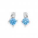 Blue-and-White-Cubic-Zirconia-Studs-in-Sterling-Silver Sale