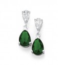 Pear-Green-Cubic-Zirconia-Drop-Earrings-in-Sterling-Silver Sale