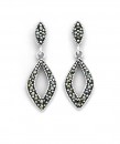 Marcasite-Drop-Earrings-in-Sterling-Silver Sale
