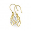 Twist-Drop-Earrings-in-9ct-Yellow-and-White-Gold Sale