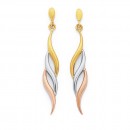 Tri-Tone-Drop-Earrings-in-9ct-Yellow-White-and-Rose-Gold Sale